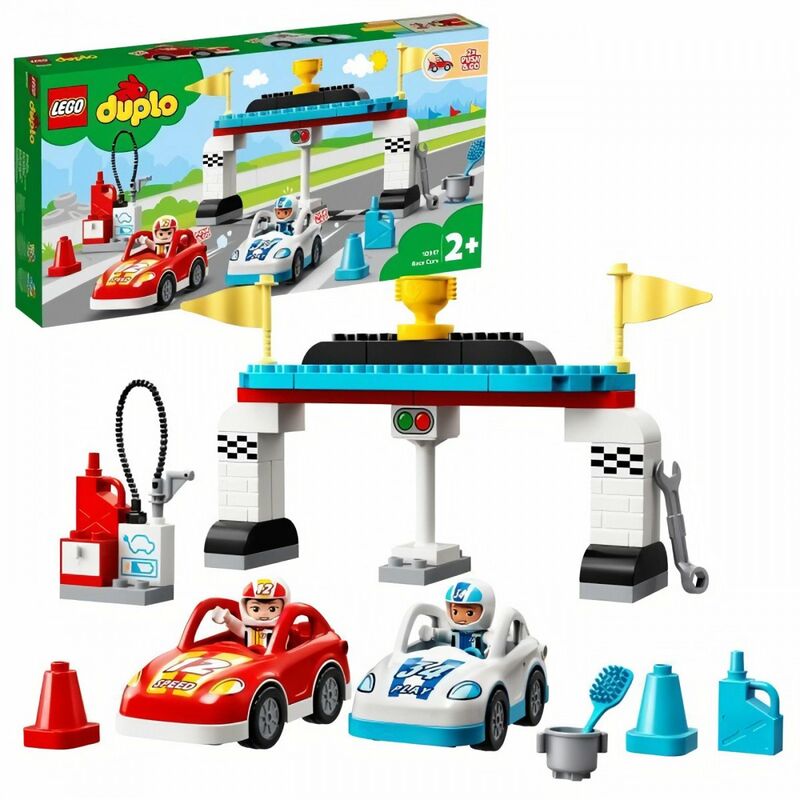10947 DUPLO Les voitures de course Jouet Enfant 2+ ans, Petites Voitures - Lego