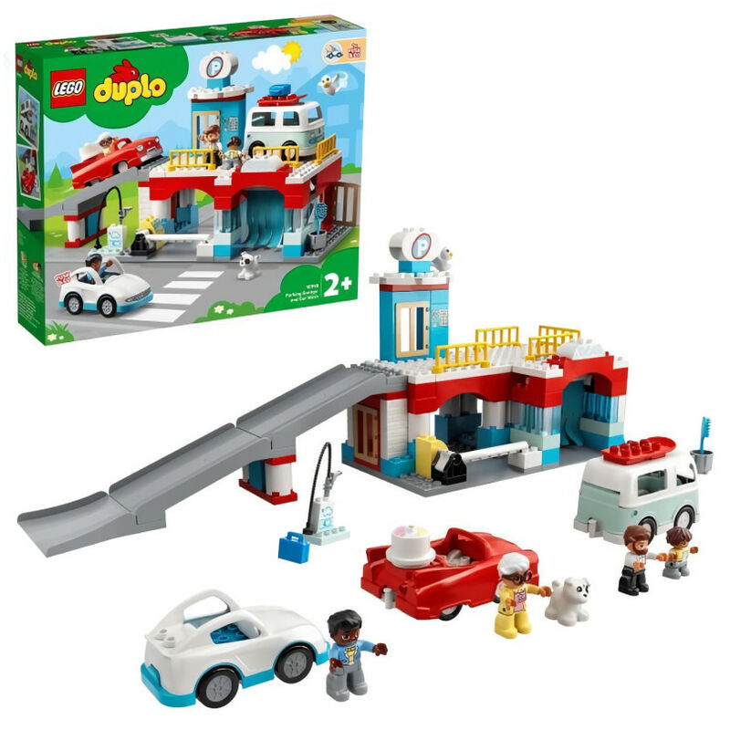 LEGO 10948 DUPLO Le garage et la station de lavage jouet enfant 2+ ans avec voitures a pousser