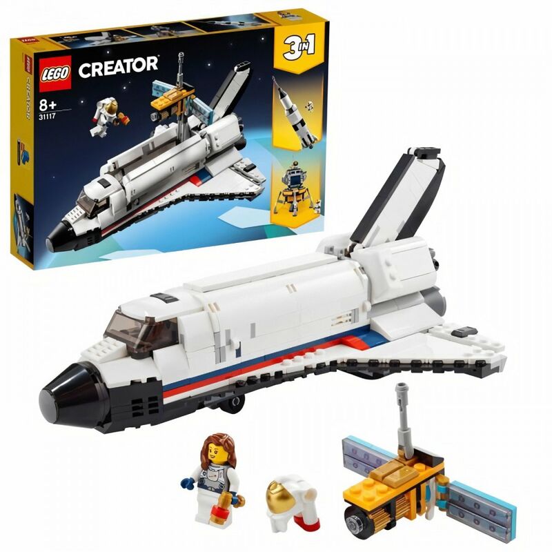 31117 Creator 3-en-1 L'aventure en navette spatiale jouet Fusée Enfant et Atterrissage Lunaire Construction de Véhicules - Lego
