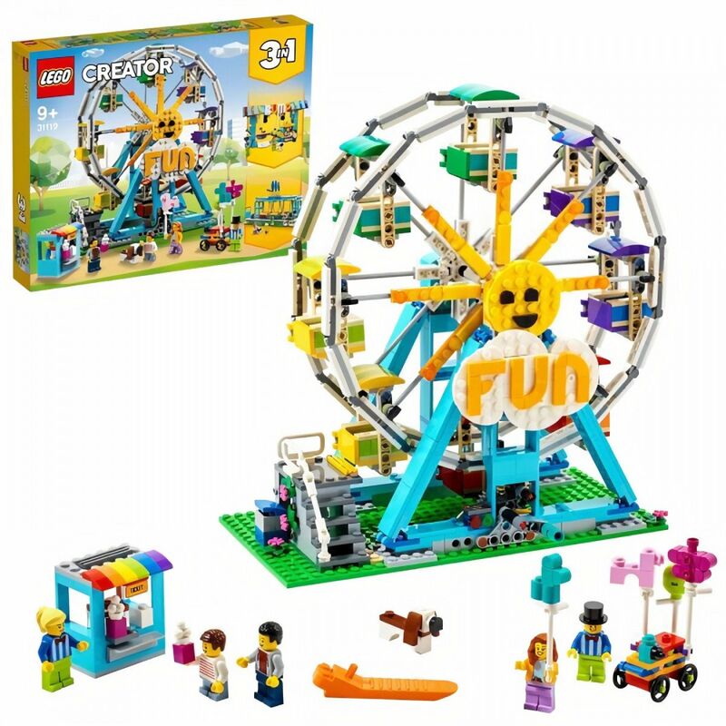 LEGO 31119 Creator 3-en-1 La grande roue avec Petites Voitures, Fete Foraine, Jouet Enfant 9+ ans