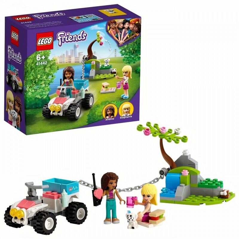 LEGO 41442 Friends Le Buggy de Sauvetage de la Clinique Vétérinaire Jouet Minidolls Stéphanie et Andréa pour Enfant de 6 Ans …
