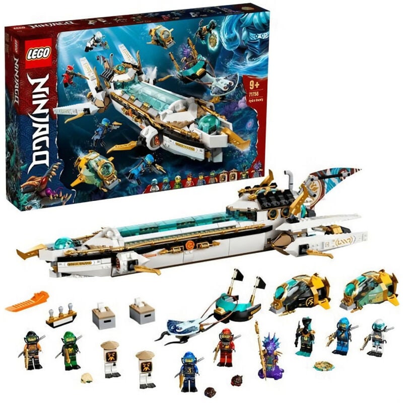 71756 NINJAGO L'Hydro Bounty Sous-marin avec Mini Figurines Kai et Nya, Jouet Ninja pour Enfants 9 ans et plus - Lego