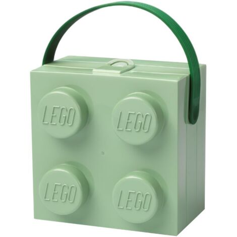 LEGO Brick 4 mit Griff grüne Lunchbox
