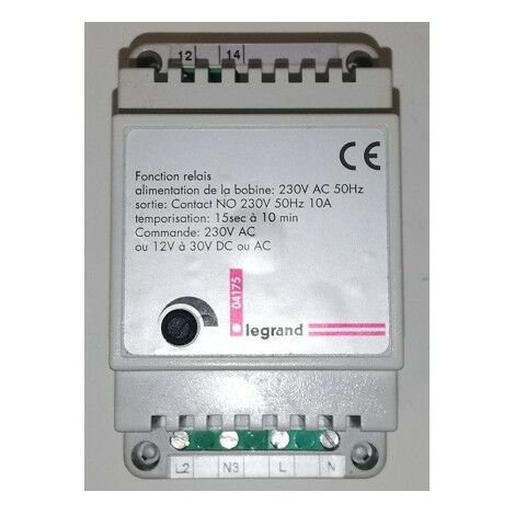 Legrand 004175 Relais interface de commande temporisé