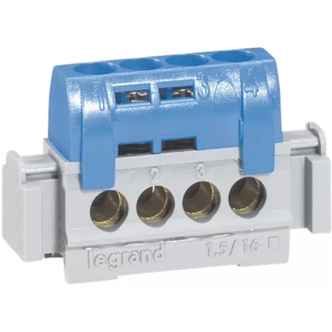 Legrand 004840 – IP 2X VERTEILERKLEMMENBLOCK – NEUTRAL – BLAU – L 47 MM
