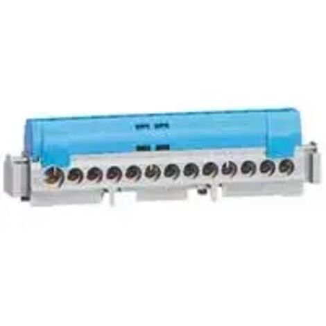 Legrand 004845 - IP-Verteilerklemmenblock 2X L.141mm - neutral - 1 Anschluss 6 bis 25 mm≤ - blau