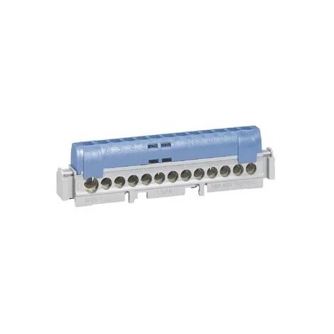 Legrand 004845 - Regleta de distribución IP 2X L.141mm - neutro - 1 conexión 6 a 25 mm≤ - azul