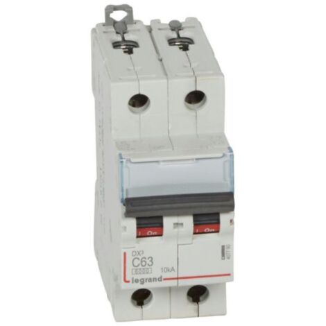 Legrand 006474 Interruttore magneto-therm DX 6000 - vite Lexic - 2P - 230/400 V - 63A - curva C