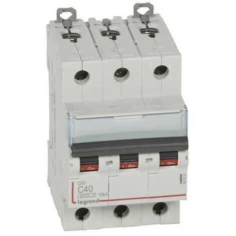 Legrand 007669 Disjoncteur magnéto-therm DX 4500 - Lexic à vis - 3P 40A courbe C 230V