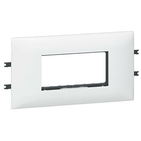 Legrand 010942 - Support mosaic - 4 Modules - couvercle 85 mm - blanc