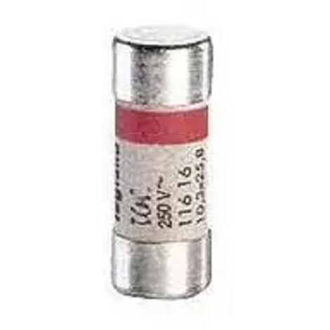 Legrand 011606 - Fusible cylindrique gF 6A 10.3x25.8mm 230V - Sans voyant