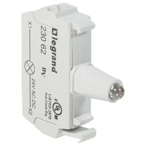 Legrand 023062 - Osmoz bloc - cabezal luminoso - muelle - 12/24V/= - verde - Gris