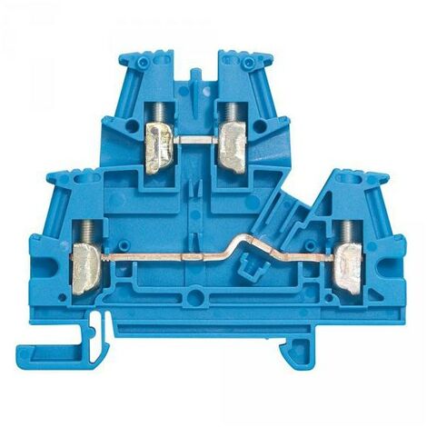 Legrand 037108 Bloc de jonction Viking 3 à vis - 2 jonctions - 2 étages - bleu - pas 6
