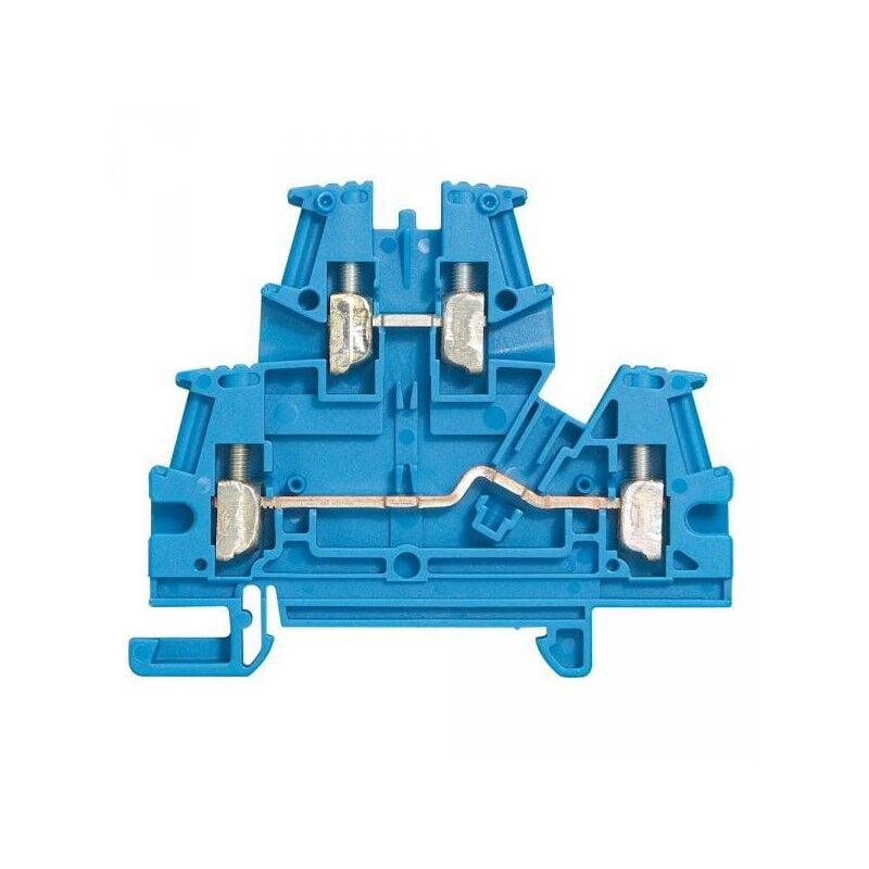 037108 Viking 3 screw terminal block - 2 junctions - 2 stages - blue - pitch 6 - Legrand