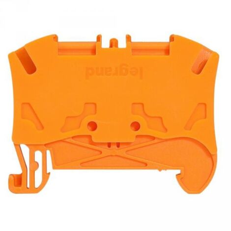 Legrand 037221 – Viking 3 Federklemmenblock – 1 Schnappverschluss/2 Leiter – 1 Eingang/1 Ausgang – orange – Rastermaß 6