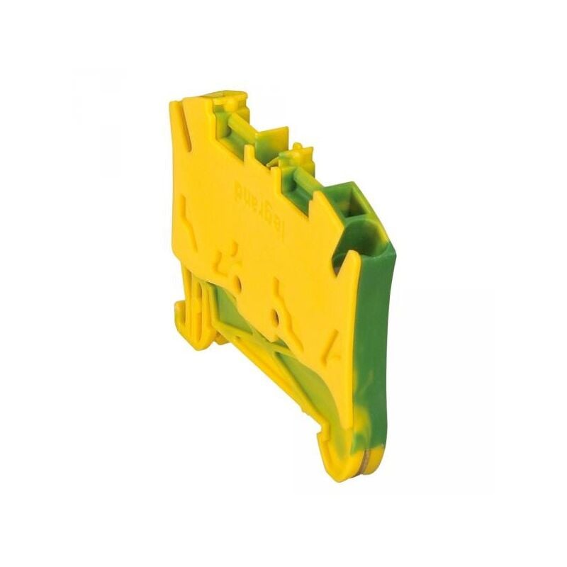 Legrand - 037271 - Viking 3 snap spring block - 1 snap/2 conductor - 1 in/1 out - green/yellow - pitch 6