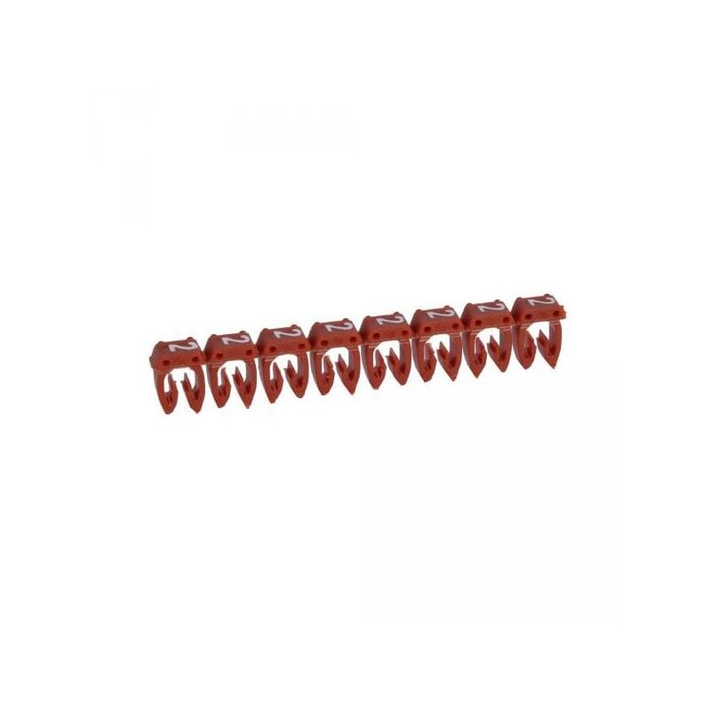 Legrand - 038212 cab 3 marker (1200pcs) for wiring 0.5 to 1.5 mm≤ - number 2 - red