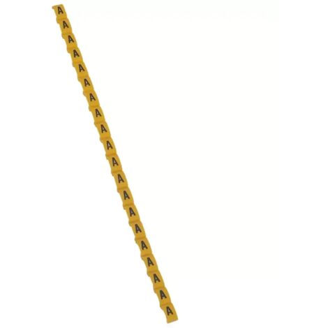 Legrand 038410 Duplix-Markierungsbuchstabe „A“ gelb (600 Stück) – internationaler Farbcode