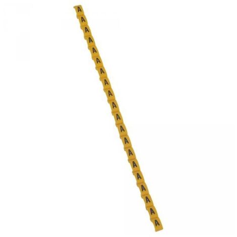 Legrand 038410 Repère Duplix lettre "A" jaune (600pcs) - code couleur international