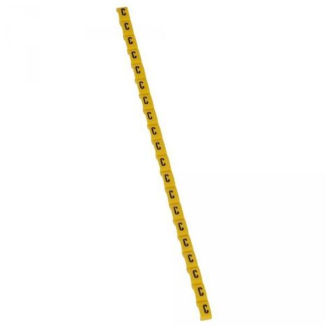 Legrand 038412 Duplix-Markierungsbuchstabe „C“ gelb (600 Stück) – internationaler Farbcode