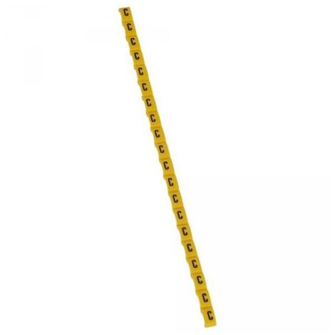 Legrand 038412 Repère Duplix lettre "C" jaune (600pcs) - code couleur international