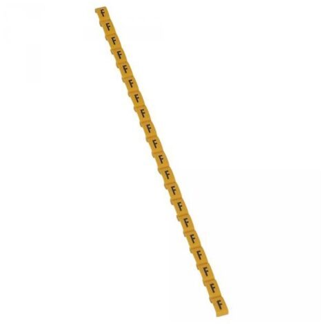 Legrand 038415 Duplix-Markierungsbuchstabe „F“ gelb (600 Stück) – internationaler Farbcode