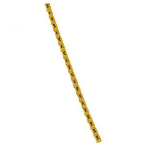 Legrand 038420 Repère Duplix lettre "K" jaune (600pcs) - code couleur international