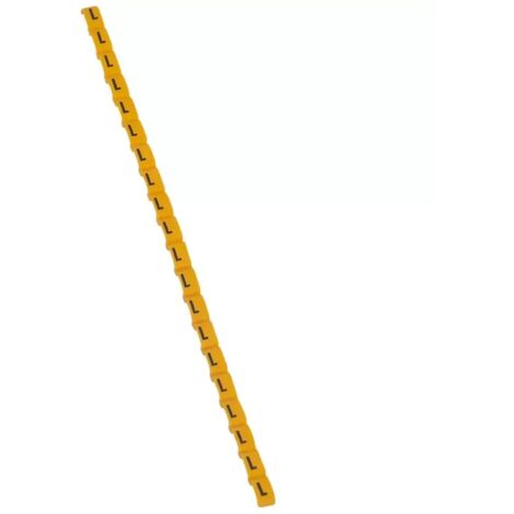 Legrand 038421 Duplix-Markierungsbuchstabe „L“ gelb (600 Stück) – internationaler Farbcode