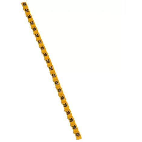 Legrand 038422 Duplix-Markierungsbuchstabe „M“ gelb (600 Stück) – internationaler Farbcode