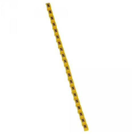 Legrand 038423 Repère Duplix lettre "N" jaune (600pcs) - code couleur international