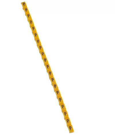 Legrand 038425 Duplix-Markierungsbuchstabe „P“ gelb (600 Stück) – internationaler Farbcode