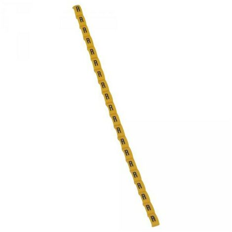Legrand 038427 Repère Duplix lettre "R" jaune (600pcs) - code couleur international
