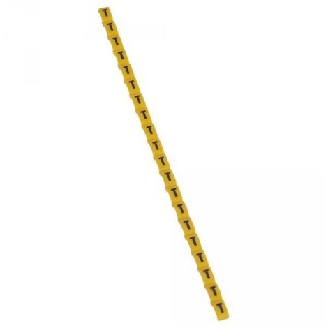 Legrand 038429 Repère Duplix lettre "T" jaune (600pcs) - code couleur international