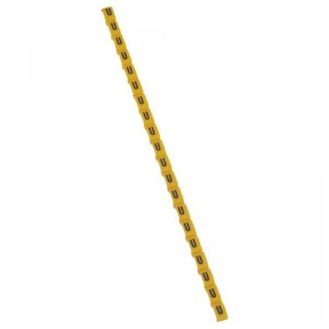 Legrand 038430 Duplix-Markierungsbuchstabe „U“ gelb (600 Stück) – internationaler Farbcode