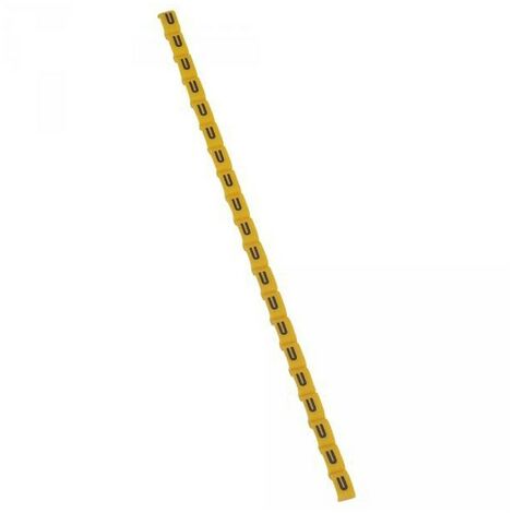 Legrand 038430 Repère Duplix lettre "U" jaune (600pcs) - code couleur international