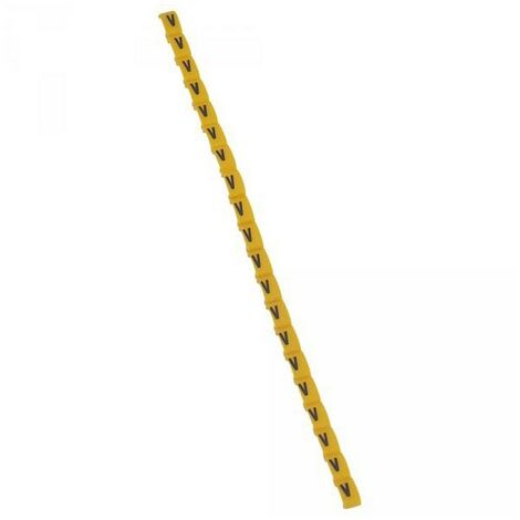Legrand 038431 Repère Duplix lettre "V" jaune (600pcs) - code couleur international