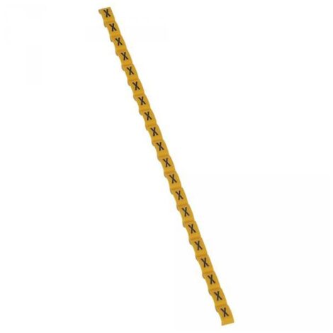 Legrand 038433 Duplix-Markierungsbuchstabe „X“ gelb (600 Stück) – internationaler Farbcode