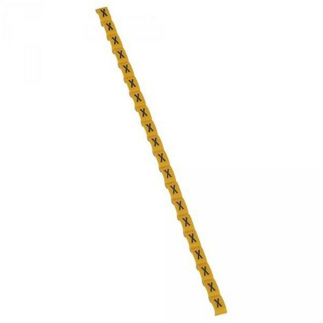 Legrand 038433 Repère Duplix lettre "X" jaune (600pcs) - code couleur international