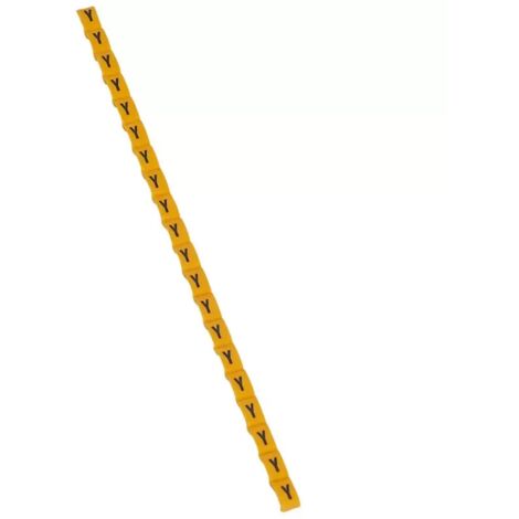 Legrand 038434 Duplix-Markierungsbuchstabe „Y“ gelb (600 Stück) – internationaler Farbcode
