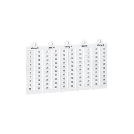Legrand 039508 – Markierungsplatte für Viking 3-Verbindungsblöcke – Lect Horiz – Teilung 5 – Nummern 31 bis 40
