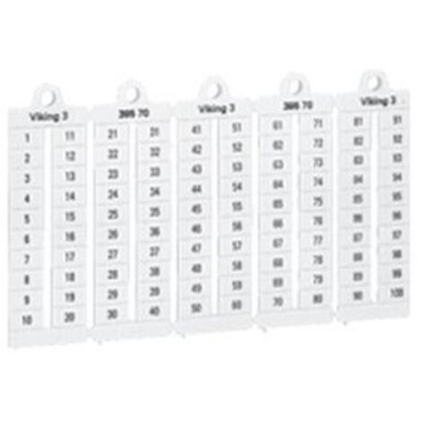 Legrand 039508 - Plaque repères bloc jonction Viking 3 - Lect Horiz - Pas 5 - Chiffres 31 à 40