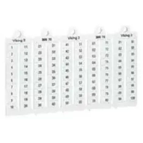 Legrand 039515 - Piastra segnaletica per blocchi di giunzione Viking 3 - lect horiz - passo 6 - numeri da 1 a 10