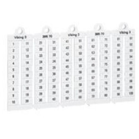 Legrand 039516 - Plaque repères bloc jonction Viking 3 - lect horiz - pas 6 - chiffres 11 à 20