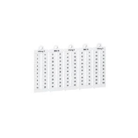 Legrand 039517 – Viking 3-Kreuzungsblockmarkierungsplatte – horizontale Ausrichtung – Teilung 6 – Nummern 21 bis 30