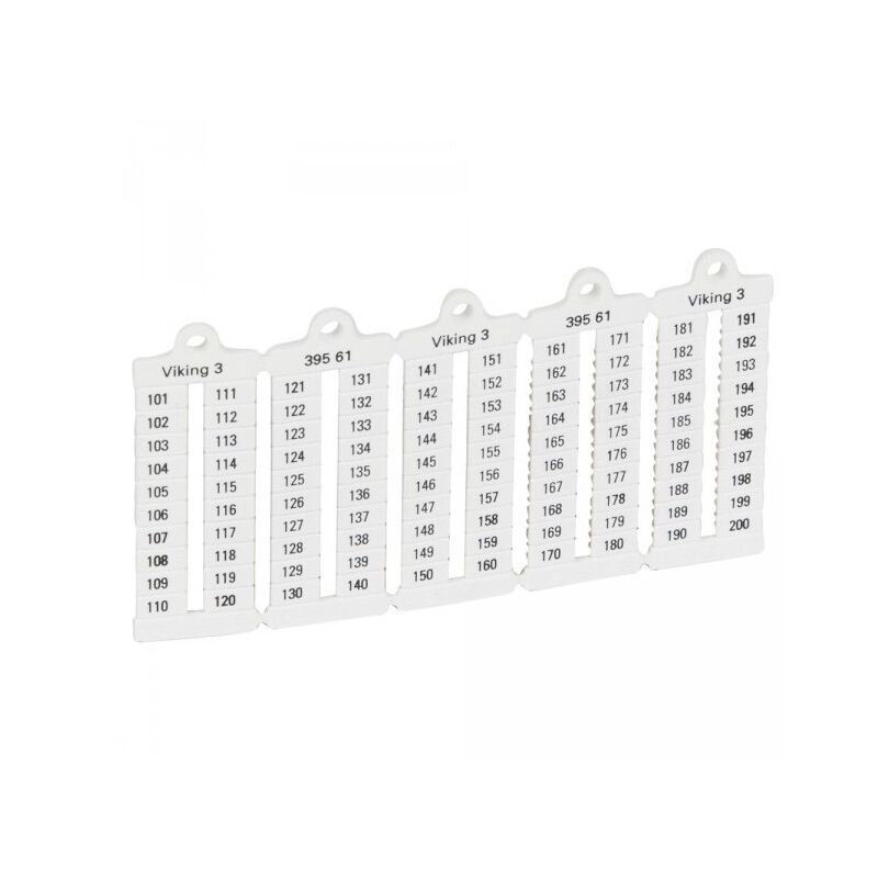 Legrand - 039561 Marker plate (x1000) vertical terminal block pitch 5 101-200
