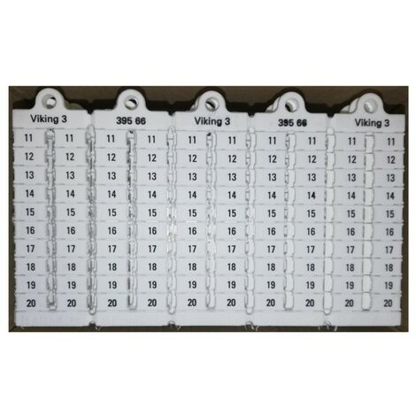Legrand 039566 Plaque repères (x1000) bloc de jonction verticale pas 6 11-20