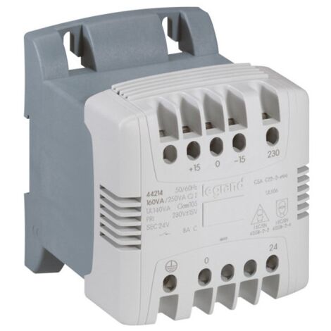 Legrand 044217 Trasformatore di comando e segnale mono morsetti a vite - prim 230 V/sec 24 V - 630 VA