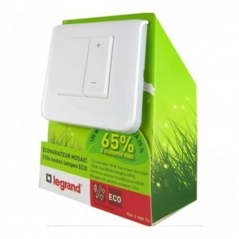 LEGRAND 048870 Ecovariateur complet Mosaic - 2 fils - Blanc