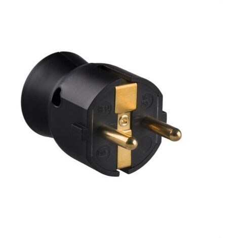 LEGRAND 050177  2P + TT 16A Stecker ohne gerade schwarz