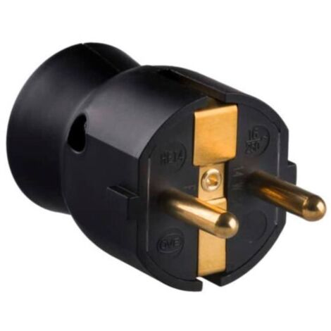 LEGRAND 050177  Clavija 2P + TT 16A sin recta negro